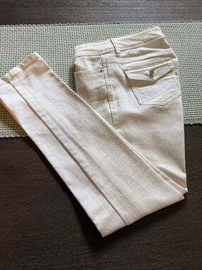 WHBM White Slim Ankle Jeans